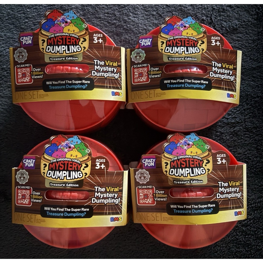 RMS Crazy Fun Mystery Dumpling Treasure Edition Lot of 4 Sealed